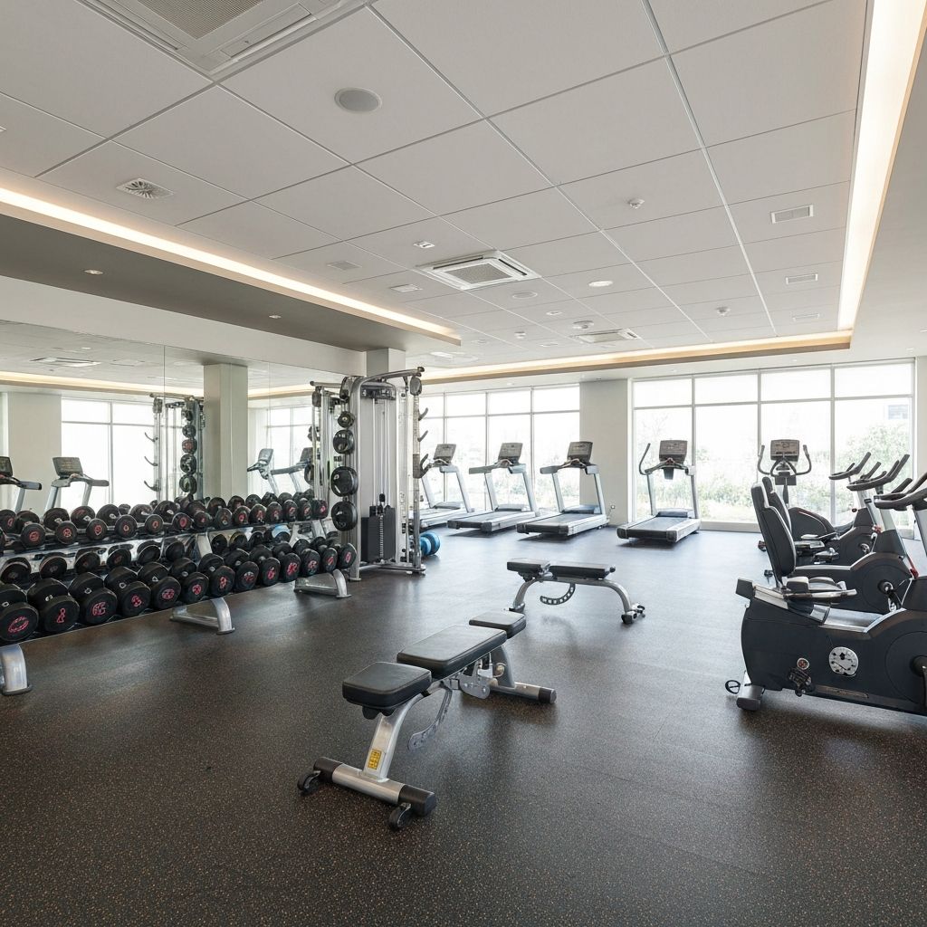 Palestra moderna con attrezzature